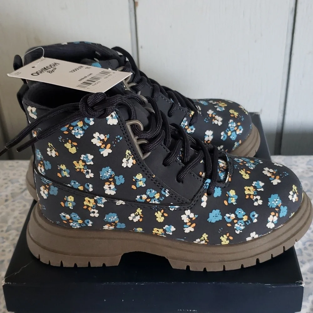 Floral Lace Boots Ziomi OshKosh Floral Print Fashion Boots Cowgirl Westwrn Boho - Picture 5 of 12
